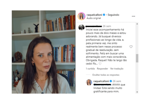 "Iniciei esse acompanhamento há pouco mais de dois meses e estou adorando. Já busquei diversos profissionais ao longo da vida, e, pela primeira vez, me sinto realmente bem nesse processo gradual de reeducação, sem sofrimento."

Joana